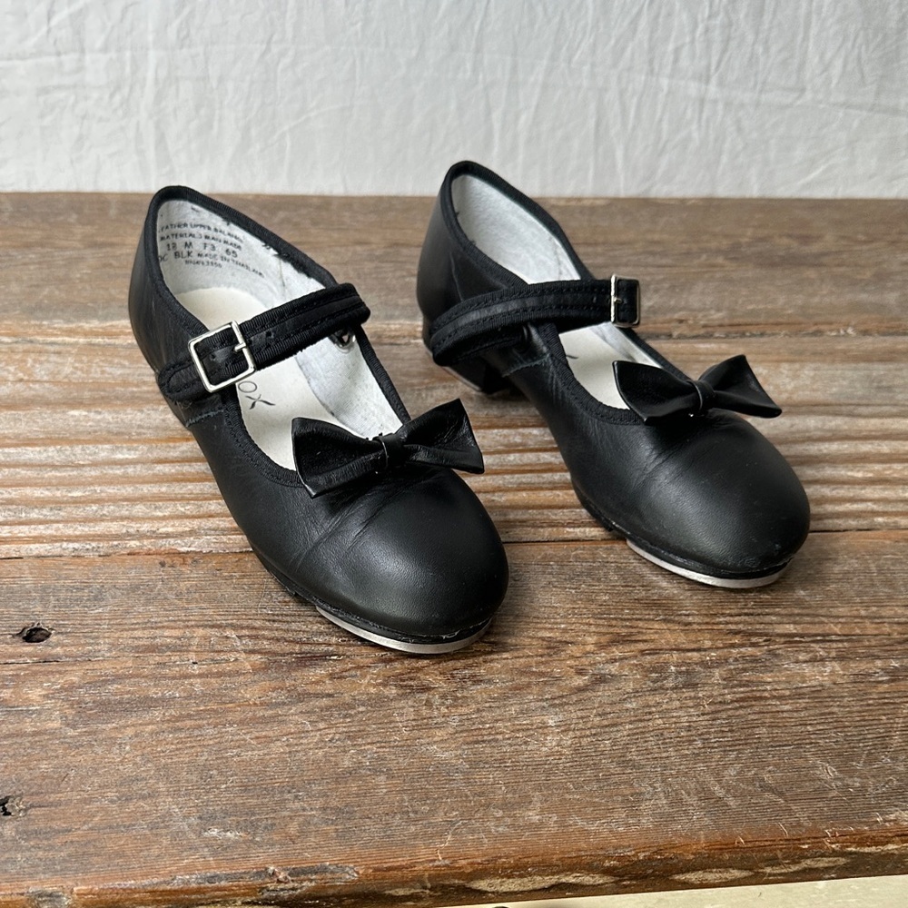 Capezio Black Kids Dress Shoes with Bow